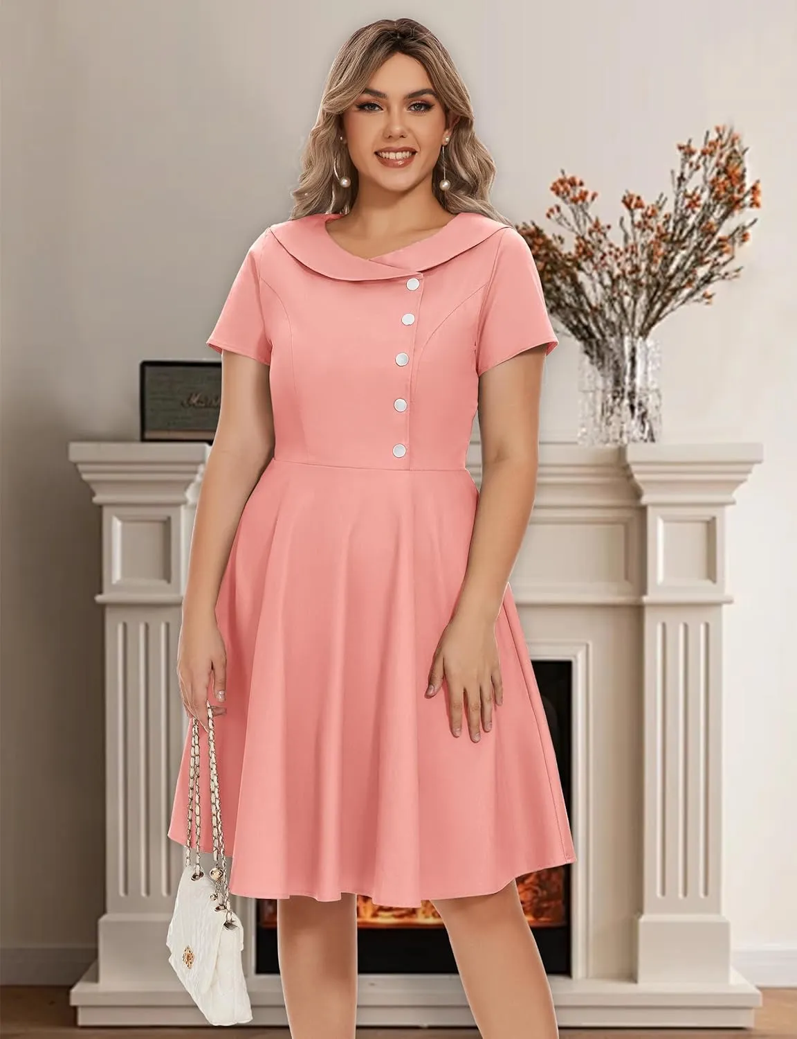 Wedtrend Women's 1950s Vintage Audrey Hepburn Style Cocktail Swing Dresses
