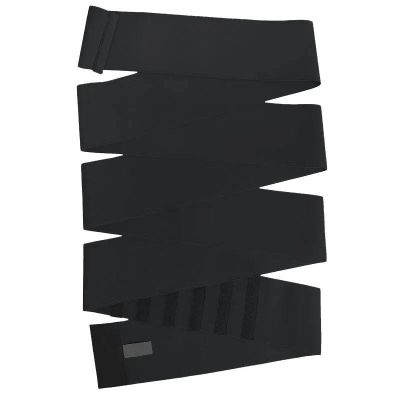 Women Latex Elastic Wrap Trimmer Belt 12.5CM Width
