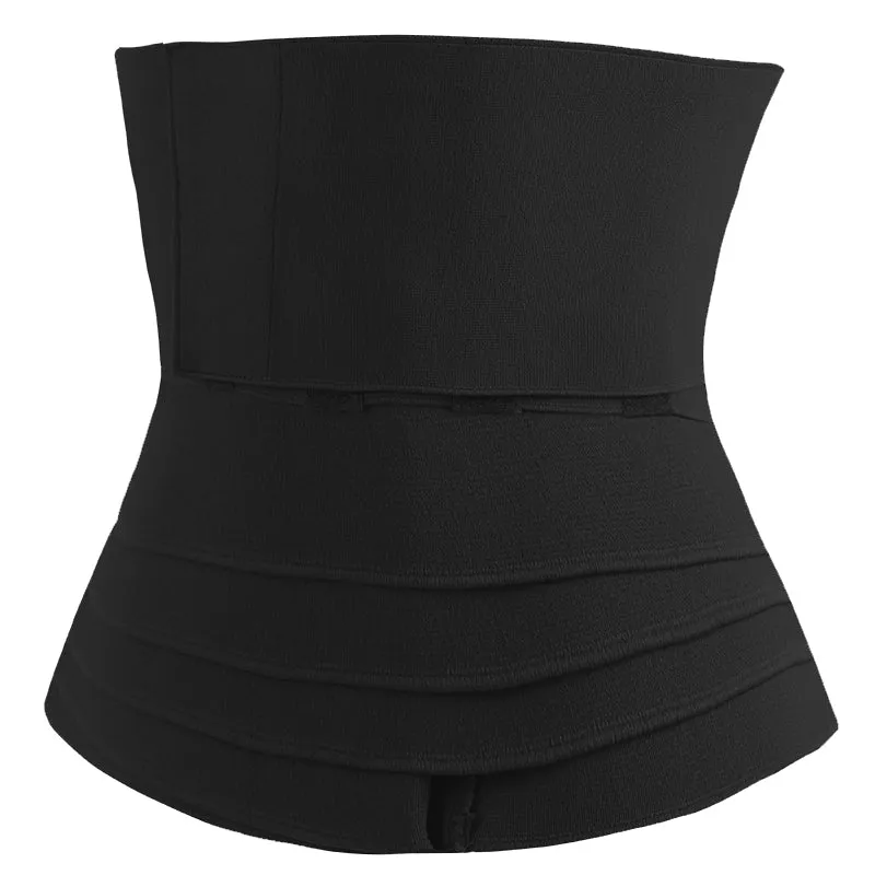 Women Latex Elastic Wrap Trimmer Belt 12.5CM Width