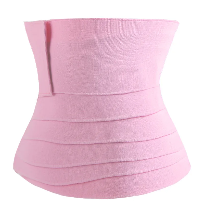 Women Latex Elastic Wrap Trimmer Belt 12.5CM Width