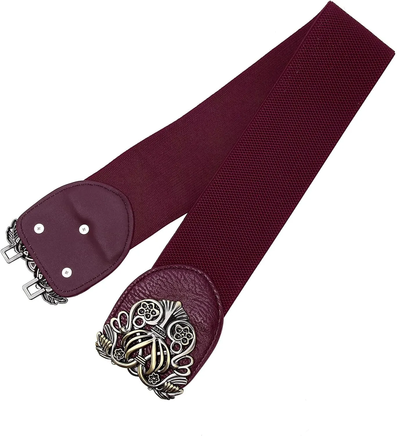 Women Retro Style Stretchy Waist Belt Vintage Elastic Wide Dress Belts